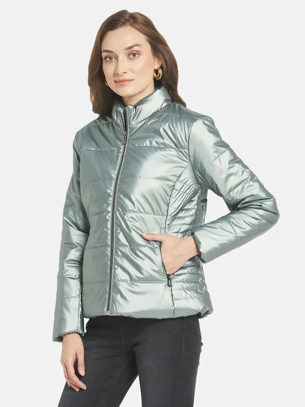 Women Solid Padded Jacket