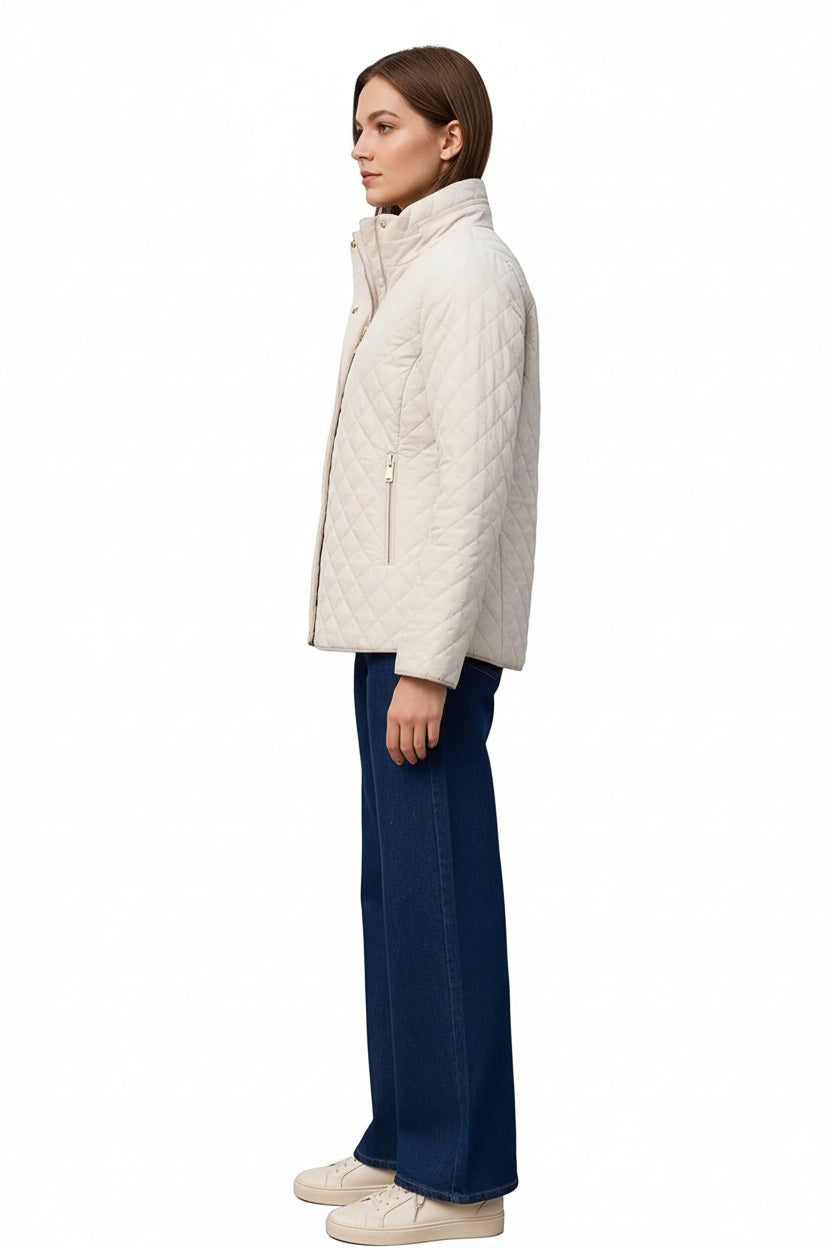 Women Solid Mandarin Neck Jacket
