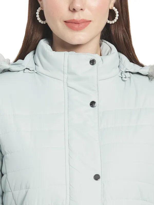 Mettle Women Sea Green Longline Parka Jacket