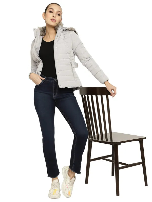 Mettle Women Grey Puffer Jacket