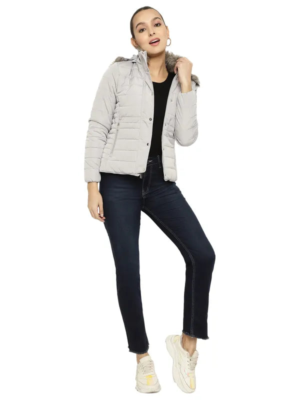 Mettle Women Grey Puffer Jacket