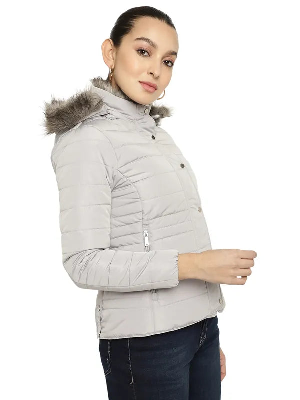 Mettle Women Grey Puffer Jacket