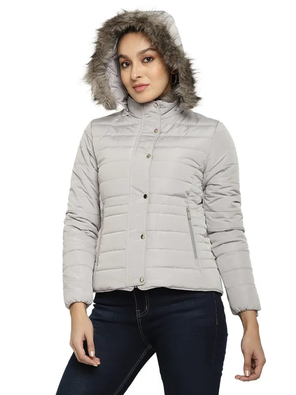 Mettle Women Grey Puffer Jacket