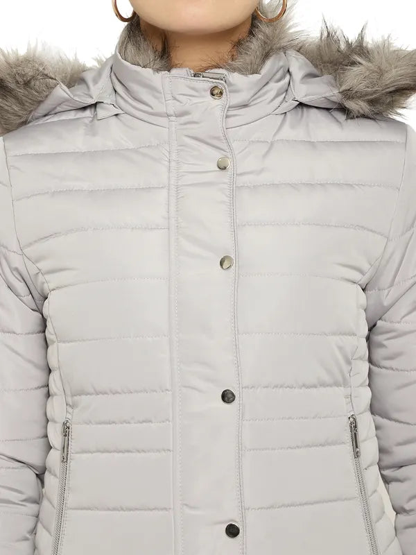 Mettle Women Grey Puffer Jacket