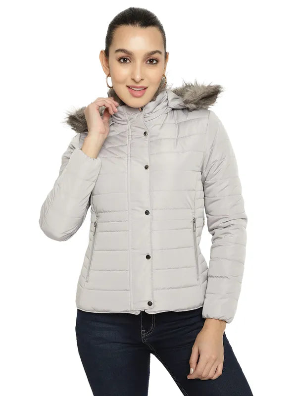 Mettle Women Grey Puffer Jacket