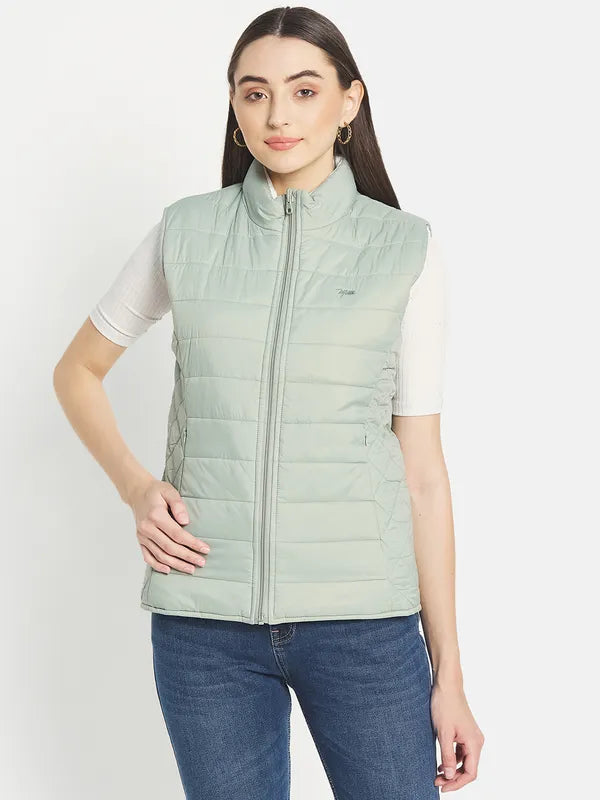 Mettle Women Olive Green Puffer Jacket