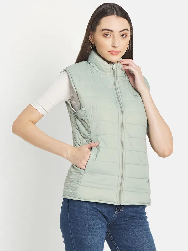 Mettle Women Olive Green Puffer Jacket