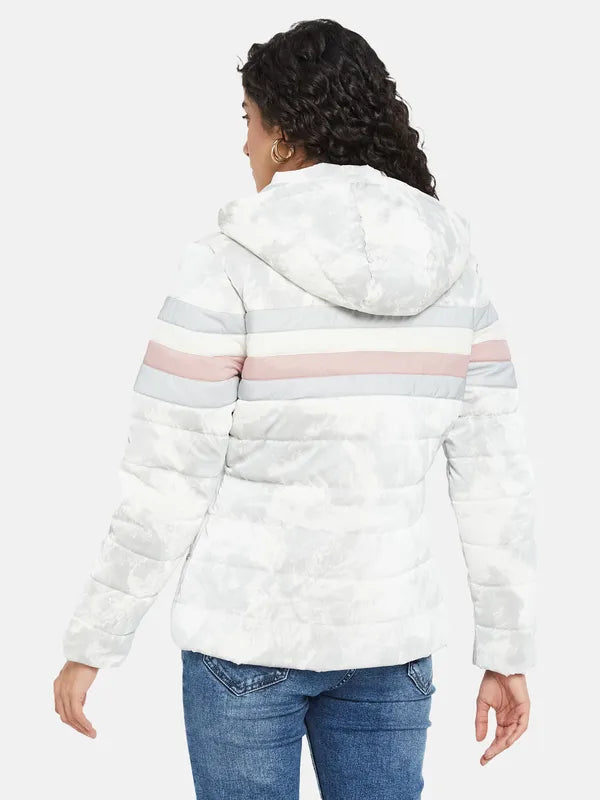 Mettle Women White Knitted Jacket