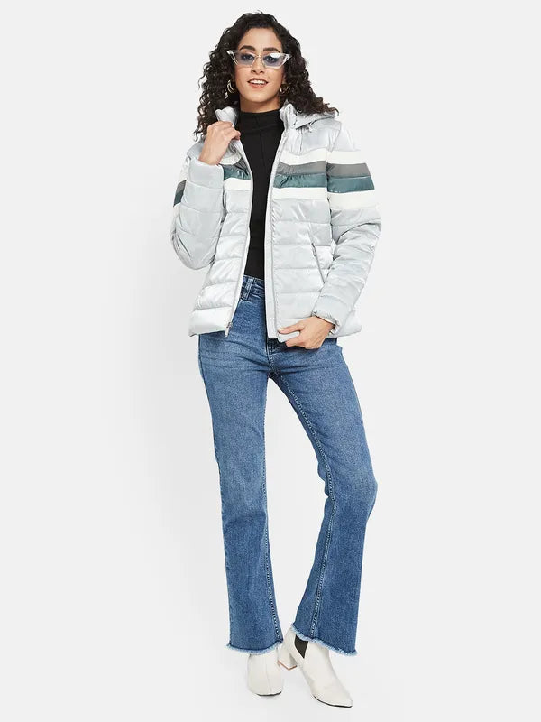 Mettle Women Grey Knitted Jacket