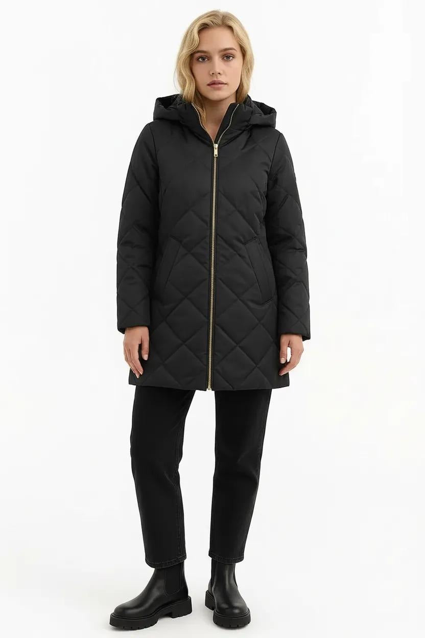 Women Solid Hooded Neck Jacket