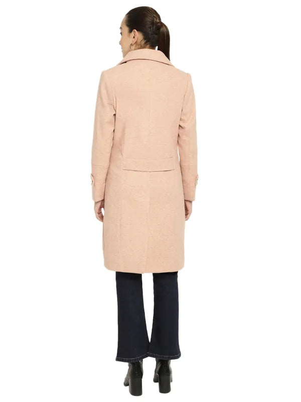 Mettle Women Notched Lapel Knee-Length Overcoats