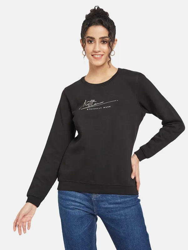 Mettle Women Black Sweatshirt