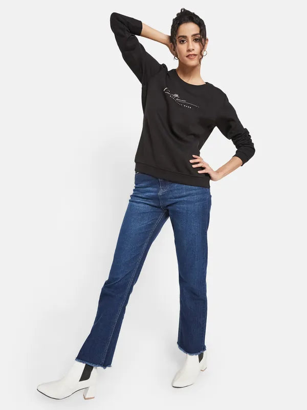 Mettle Women Black Sweatshirt