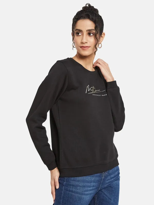 Mettle Women Black Sweatshirt