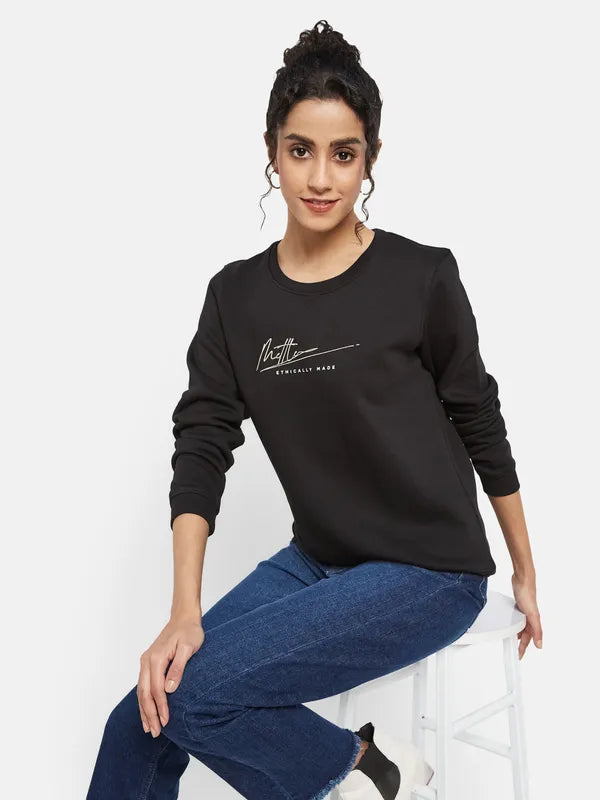 Mettle Women Black Sweatshirt