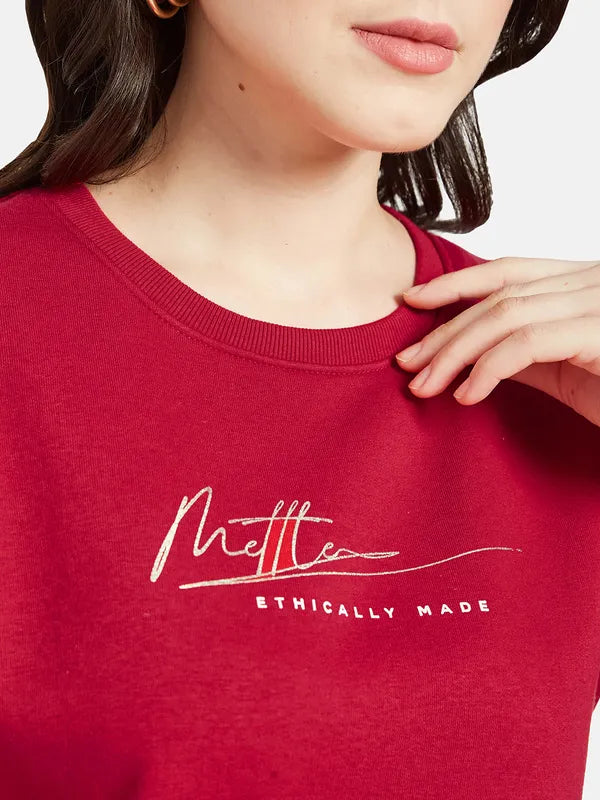 Mettle Women Red Sweatshirt