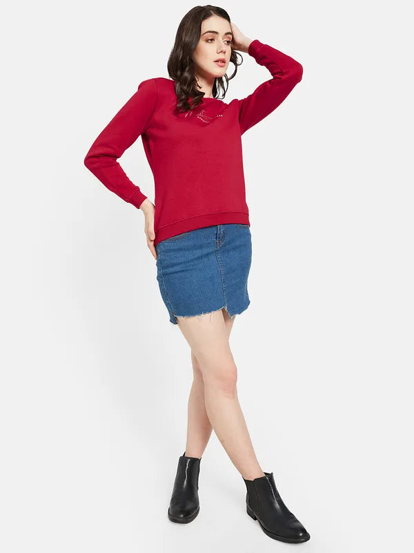 Mettle Women Red Sweatshirt