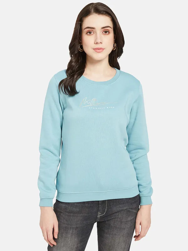 Mettle Women Blue Sweatshirt