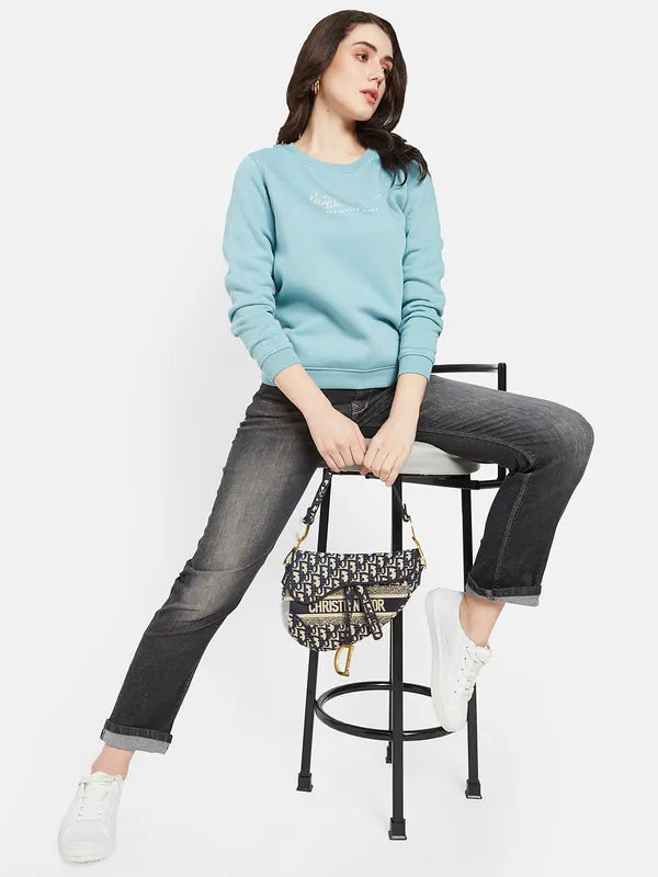 Mettle Women Blue Sweatshirt