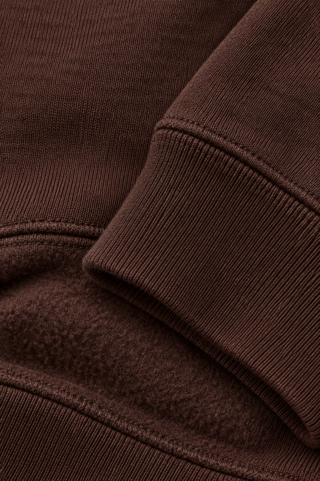 Women’s Espresso Brushed Cotton Fleece Core Sweatshirt – Regular Fit