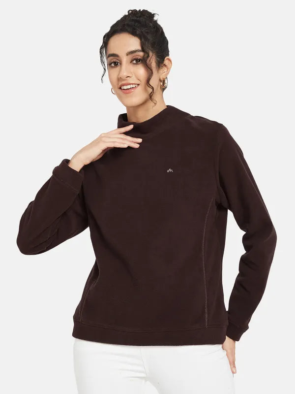 Mettle Women Maroon Sweatshirt