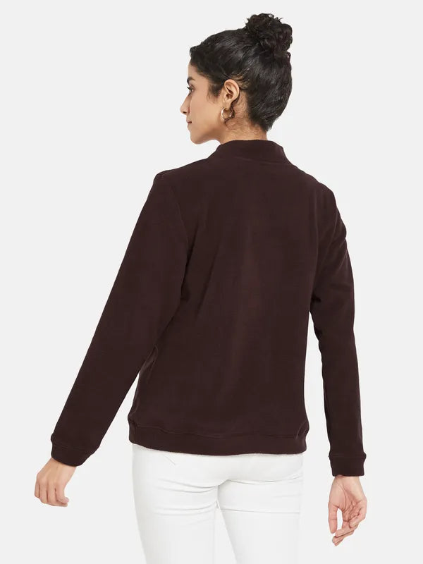 Mettle Women Maroon Sweatshirt