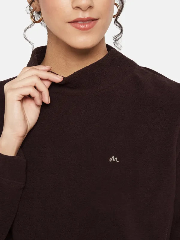 Mettle Women Maroon Sweatshirt