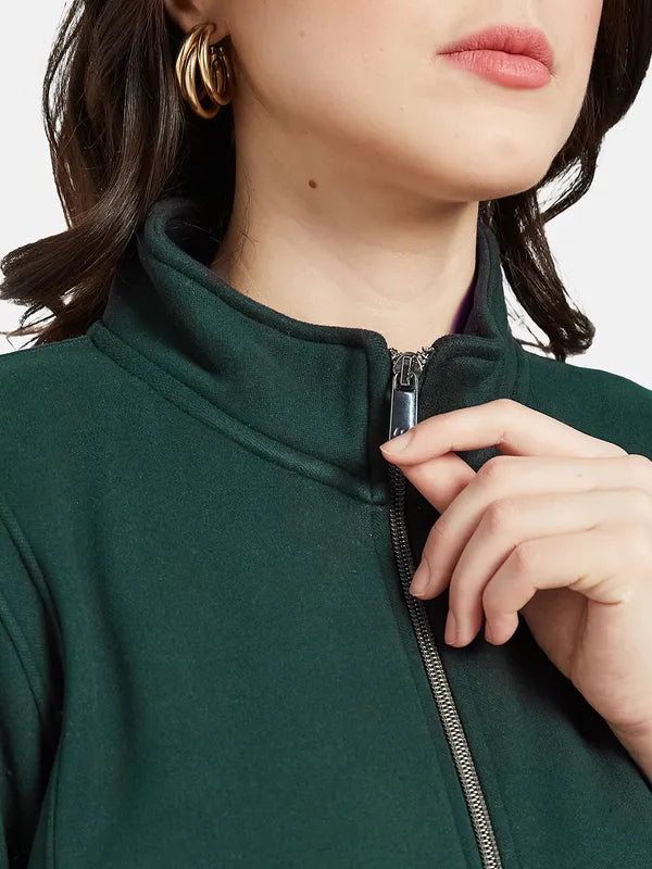 Mettle Women Green Sweatshirt