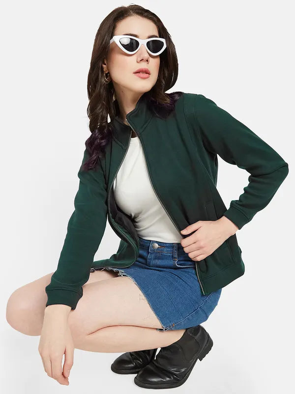 Mettle Women Green Sweatshirt