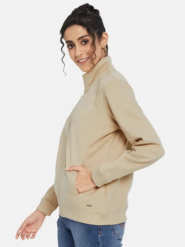 Mettle Women Beige Sweatshirt