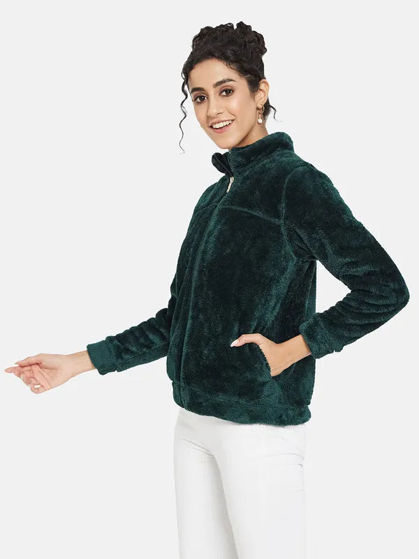 Mettle Women Green Sweatshirt