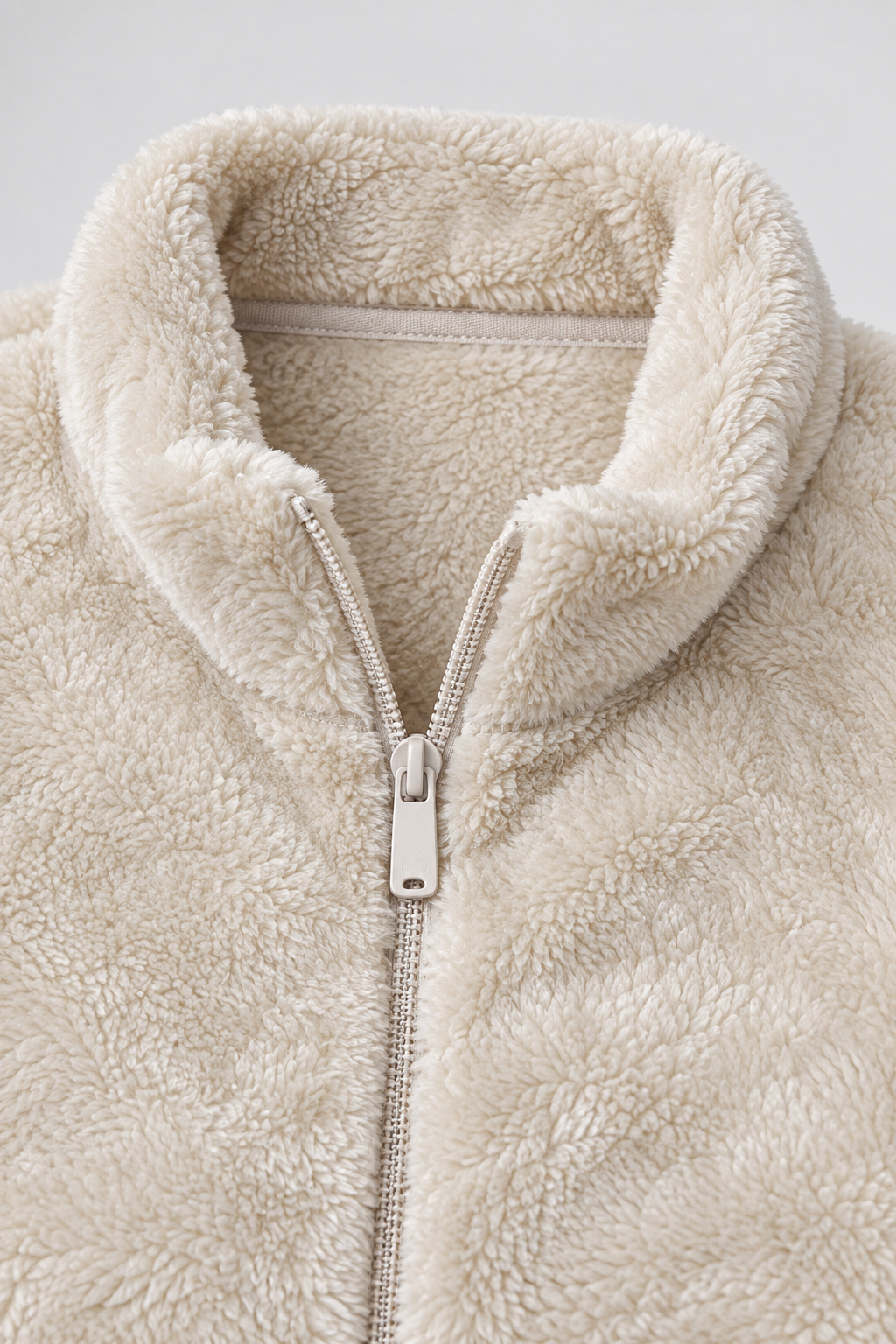 Women’s Sand Double-Sided Coral Fleece Full-Zip Sweatshirt – Regular Fit