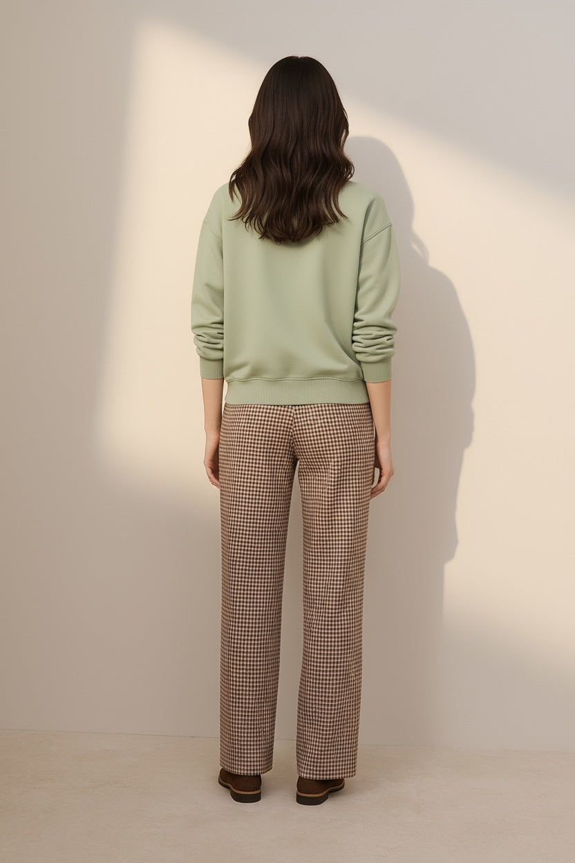 Women Round Neck Floral Print Sweatshirt