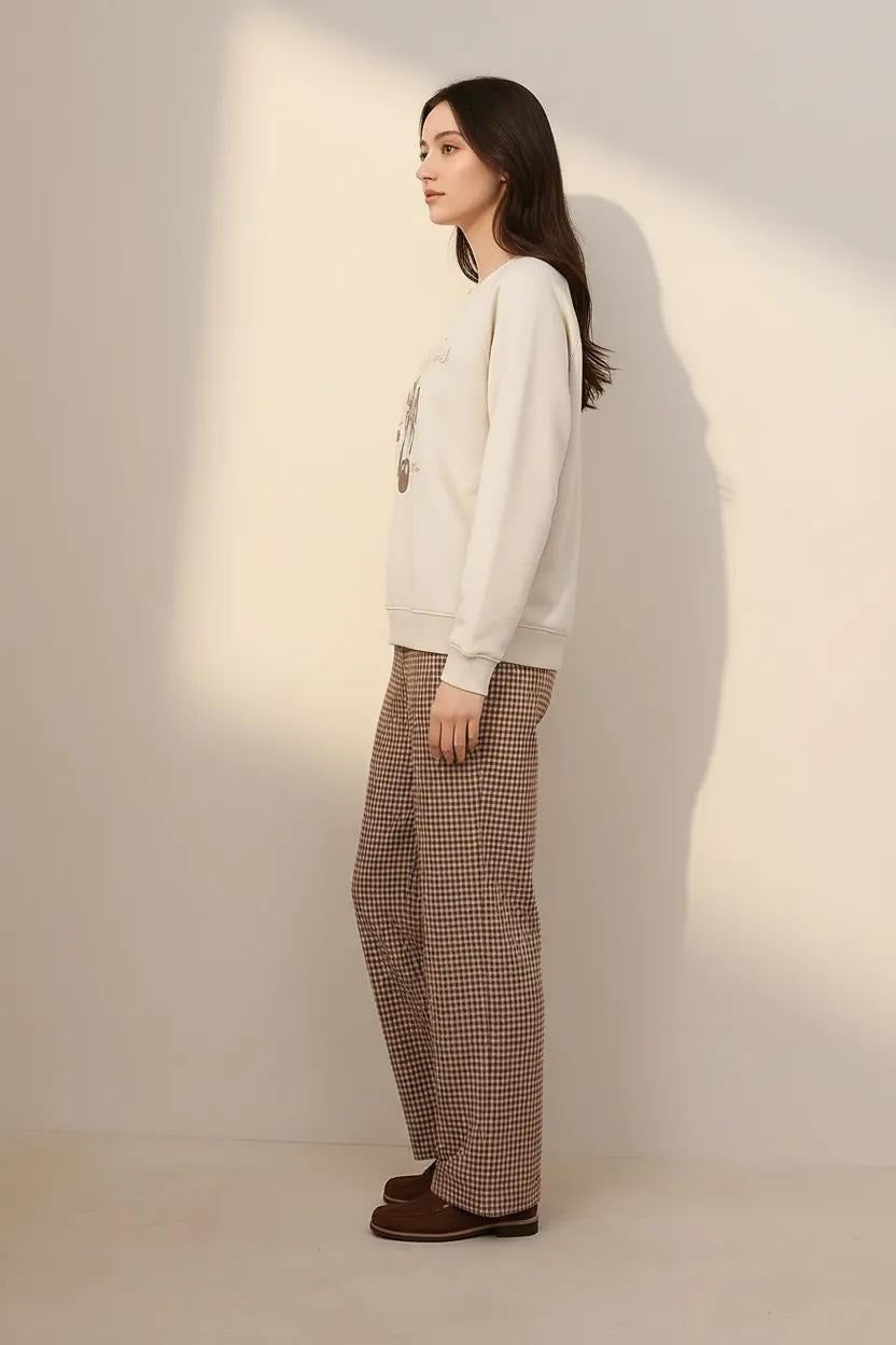 Women Graphic Round Neck Sweatshirt