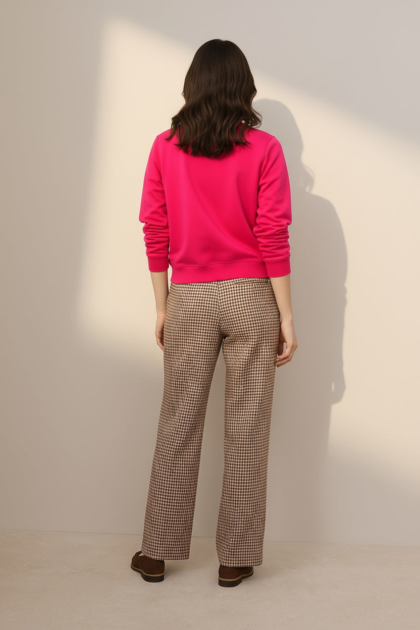 Women Round Neck Graphic Print Sweatshirt