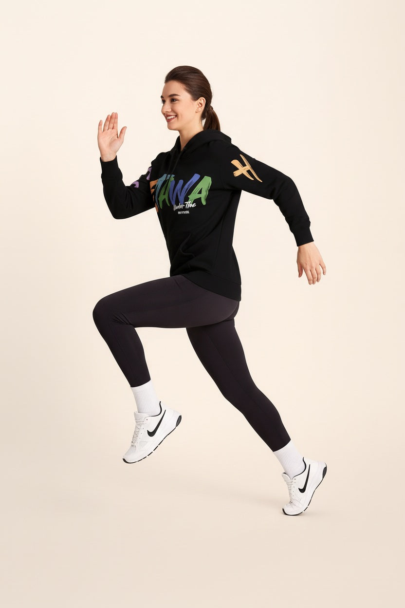 Women Graphic Print Hooded Neck  Sweatshirt