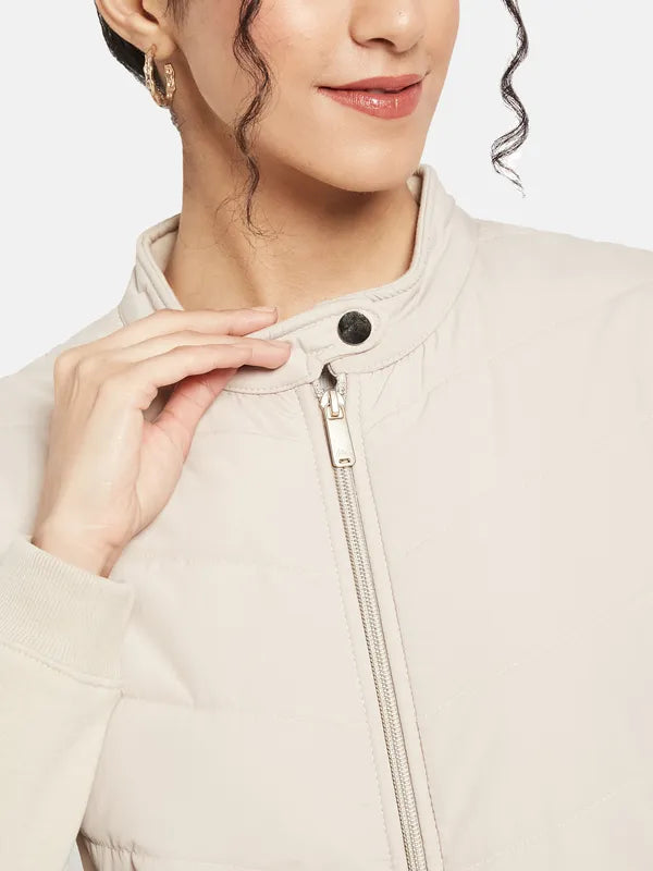 Mettle Women Cream-Coloured Sweatshirt