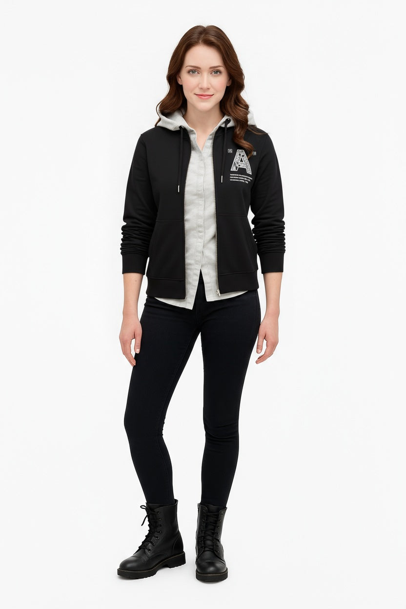 Women Graphic Print Hooded Neck  Sweatshirt