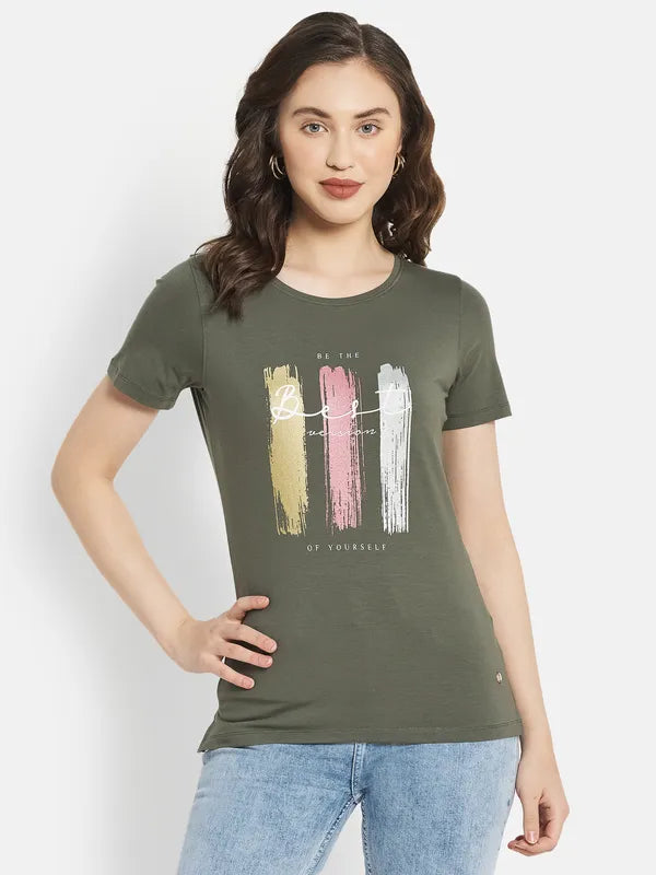 Women Olive T-Shirt