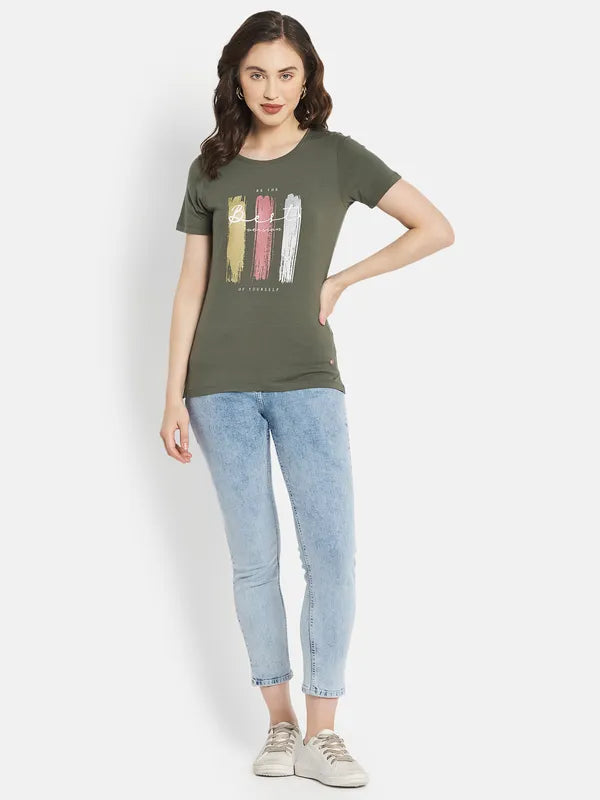 Women Olive T-Shirt