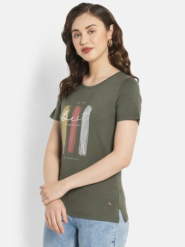 Women Olive T-Shirt