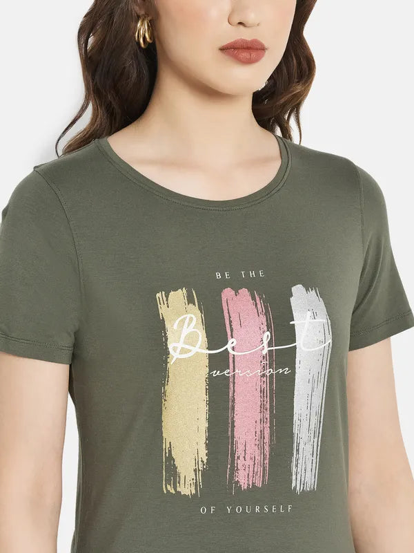 Women Olive T-Shirt