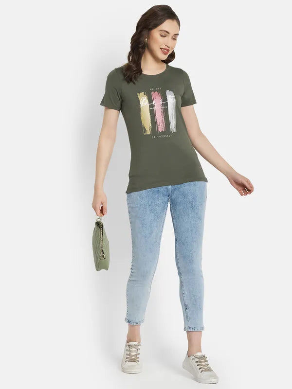 Women Olive T-Shirt