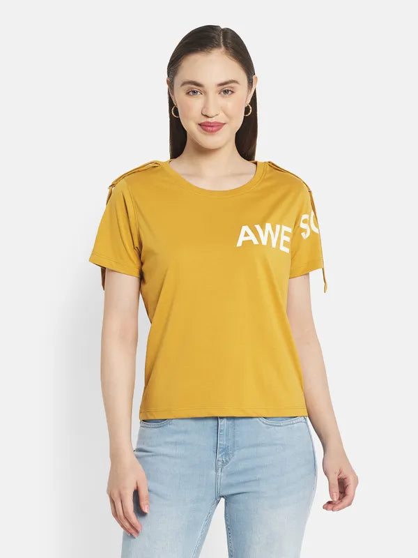 Women Dusty Mustard T-Shirt