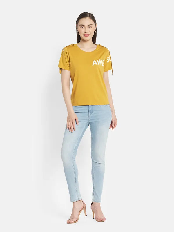 Women Dusty Mustard T-Shirt