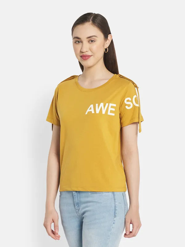 Women Dusty Mustard T-Shirt