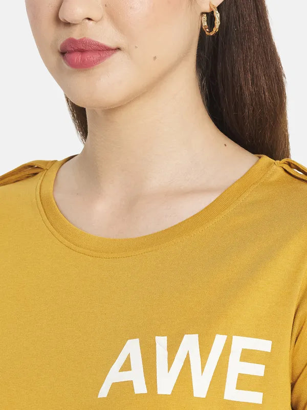 Women Dusty Mustard T-Shirt