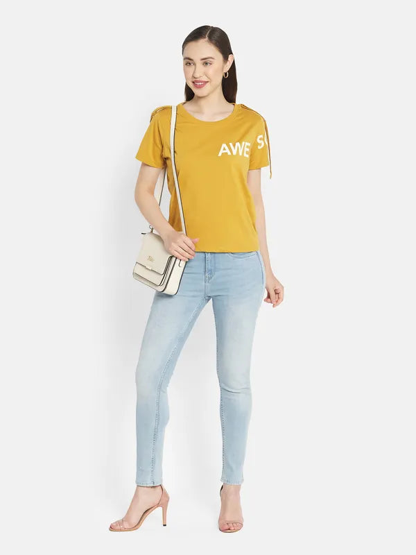 Women Dusty Mustard T-Shirt