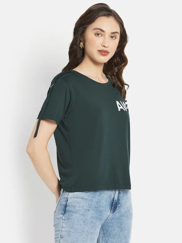 Women Mountain Green T-Shirt