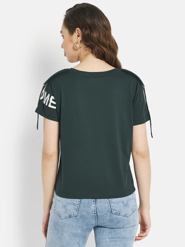 Women Mountain Green T-Shirt